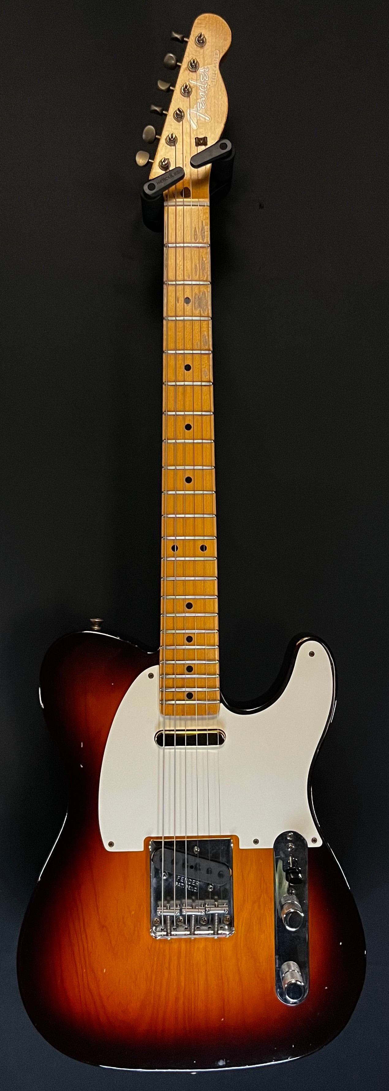 Full Front of Used 2022 Fender Custom Shop 58 Journeyman Telecaster Relic Chocolate 3TSB w/Case TFW155