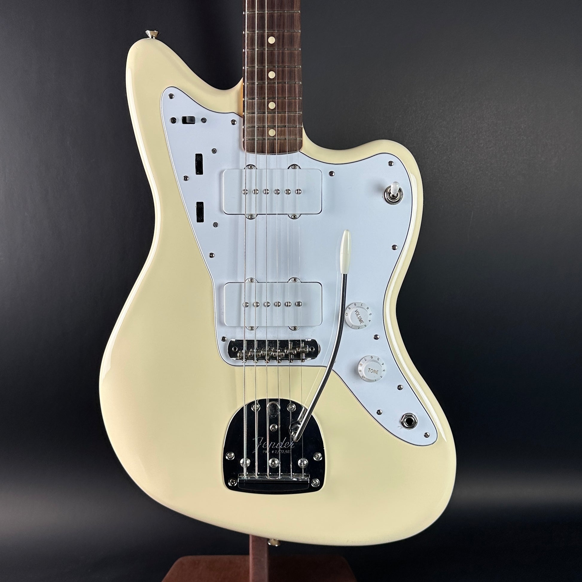 Front of Used Fender Vintera I Jazzmaster Olympic White.