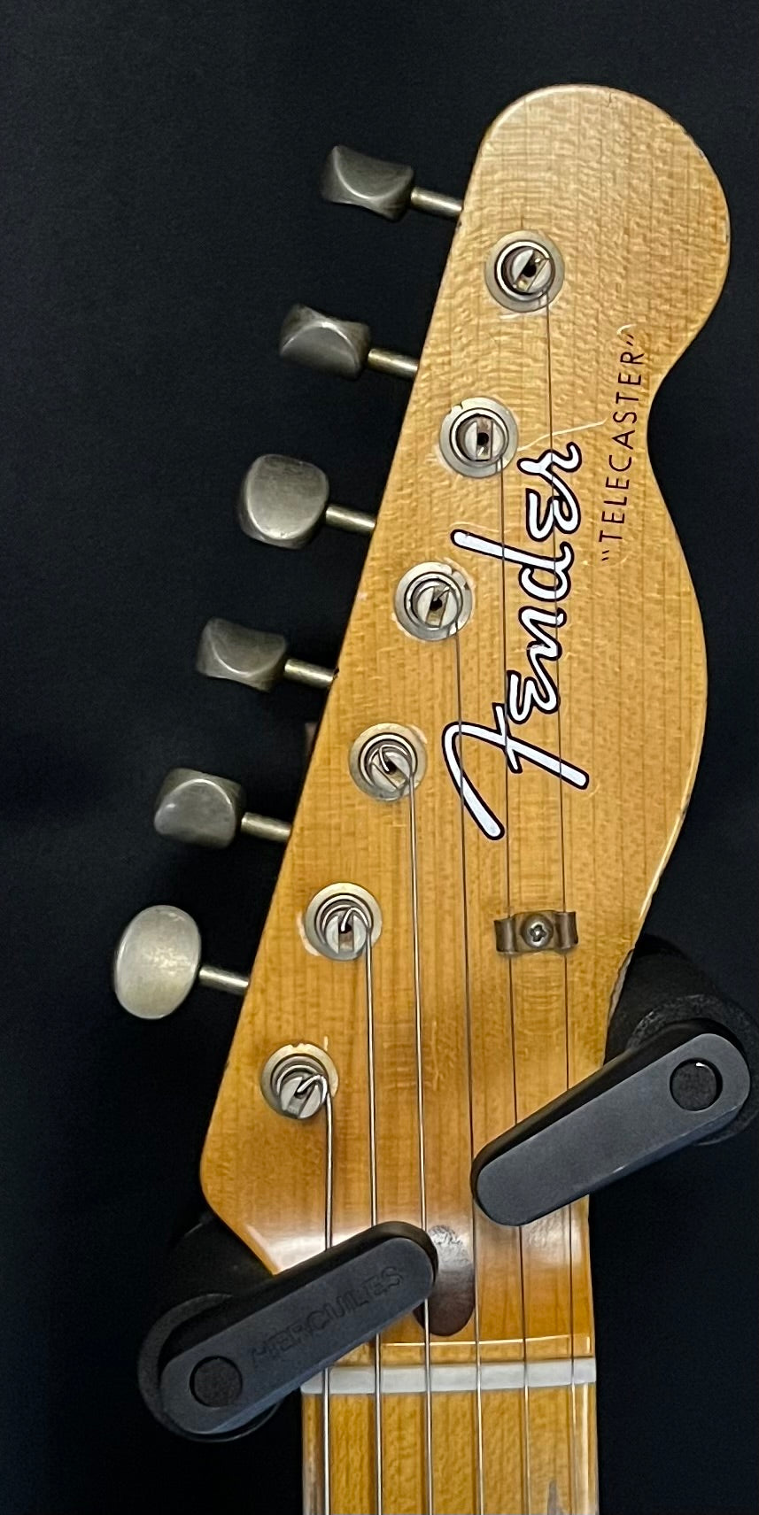 Headstock of Used 2022 Fender Custom Shop 58 Journeyman Telecaster Relic Chocolate 3TSB w/Case TFW155
