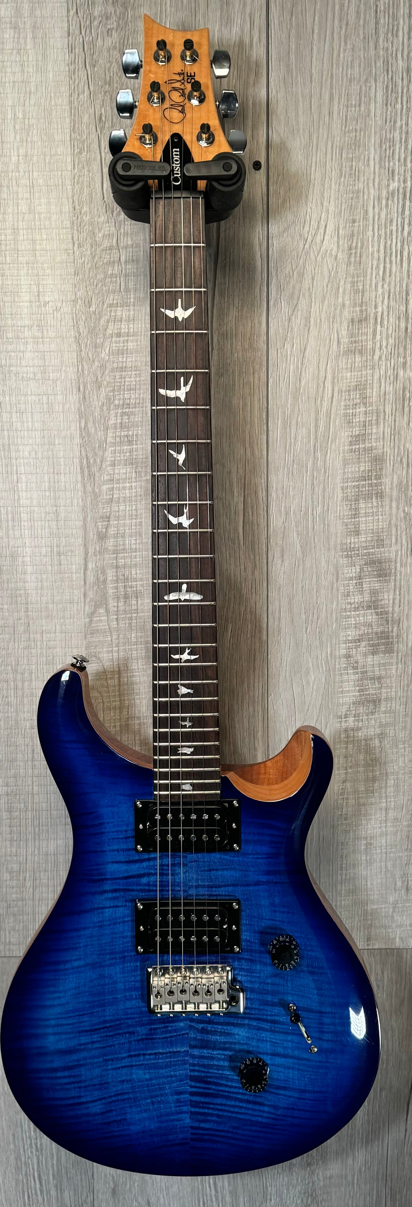 Full front of Used PRS SE Custom 24 Whale Blue TSS3634