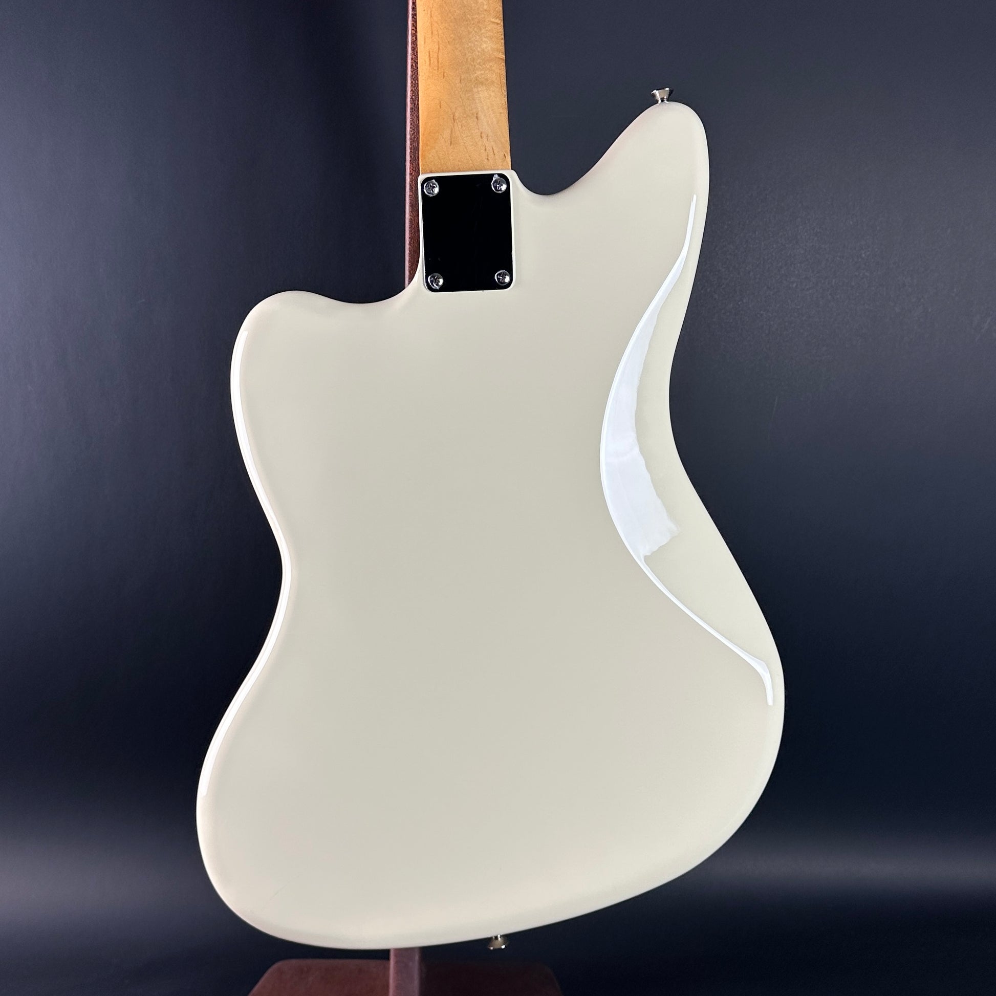 Back of Used Fender Vintera I Jazzmaster Olympic White.