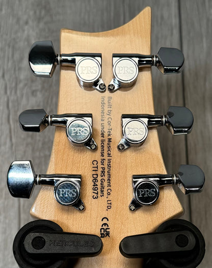 Back of headstock of Used PRS SE Custom 24 Whale Blue TSS3634