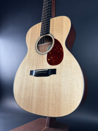 Front angle of Used Collings OM1 Sitka/Mahogany.