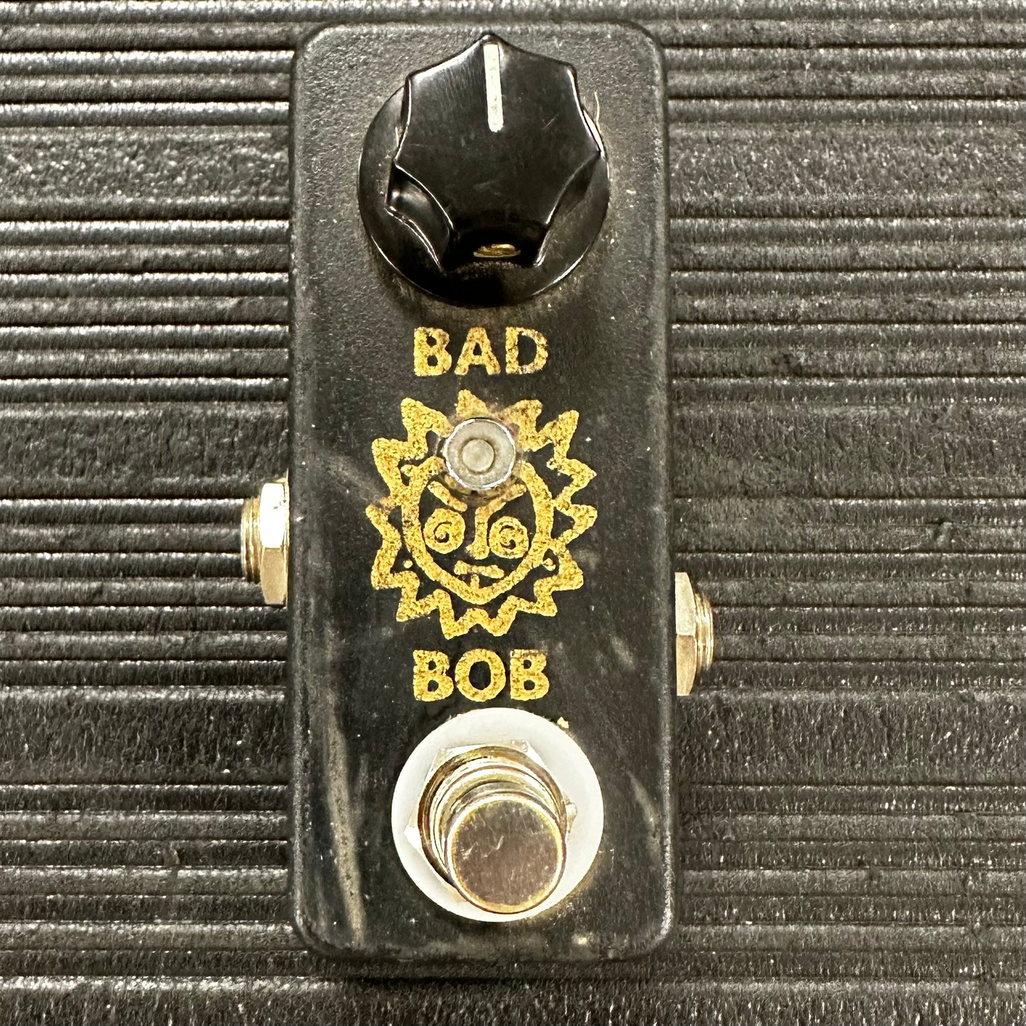 Top view of Used Analogman Bad Bob Mini Boost Pedal Black 