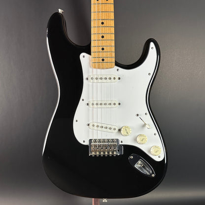 Front of Used Fender MIM Standard Strat Black.