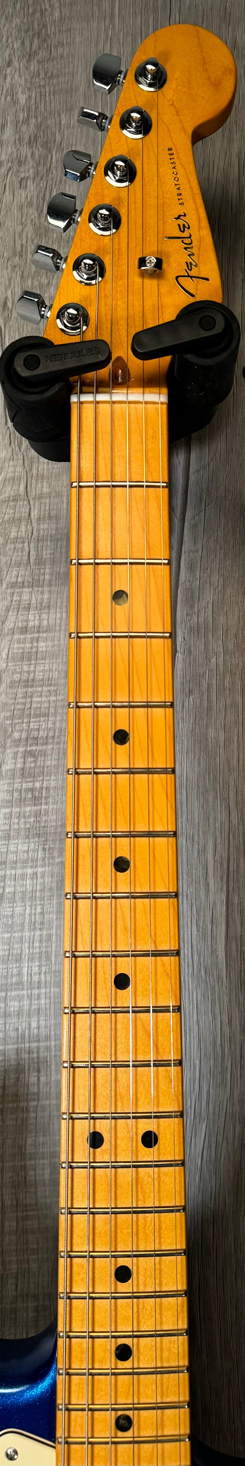 Neck of Used 2022 Fender American Ultra Stratocaster MN Cobra Blue w/case TSS3673