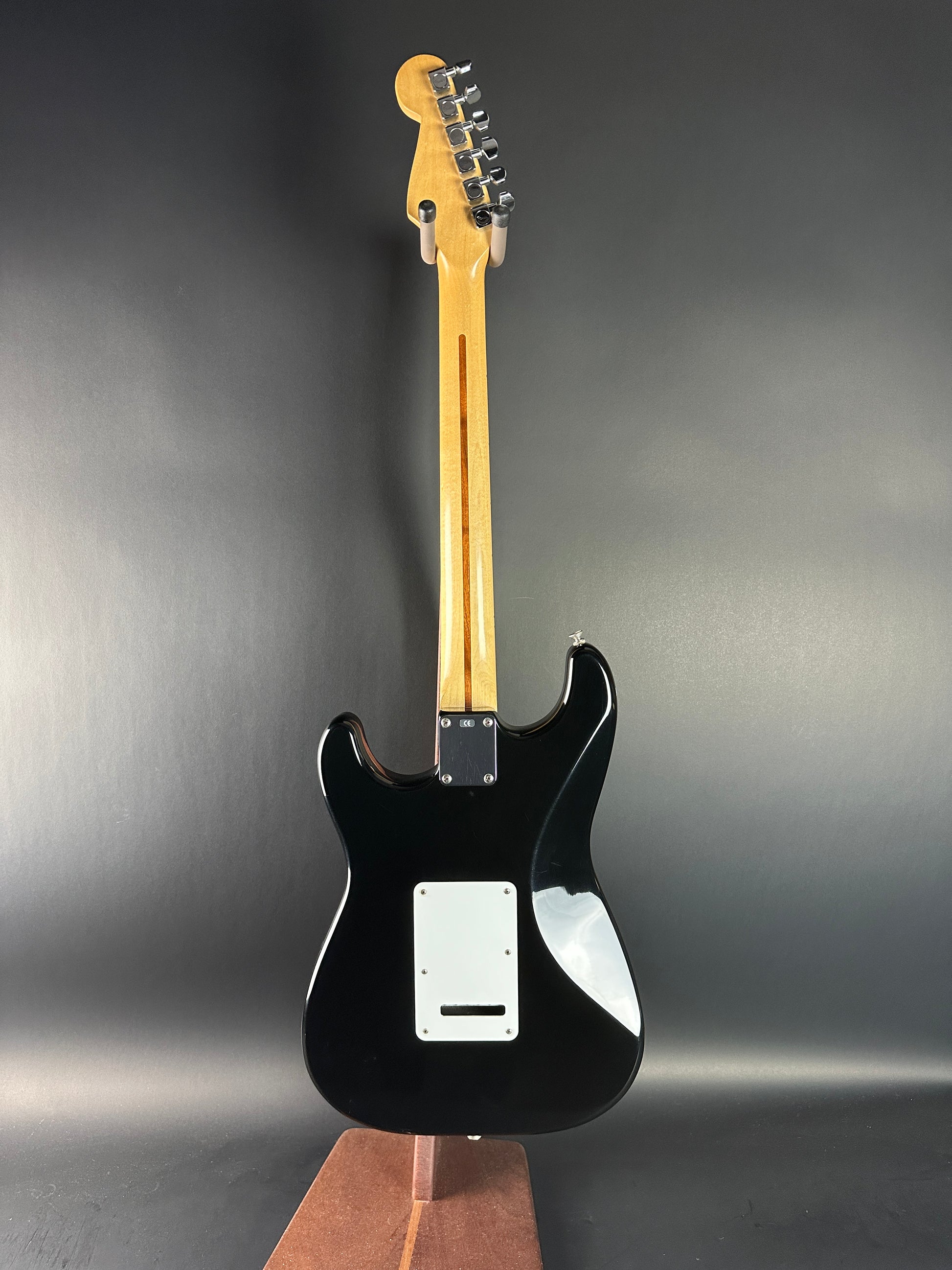 Full back of Used Fender MIM Standard Strat Black.