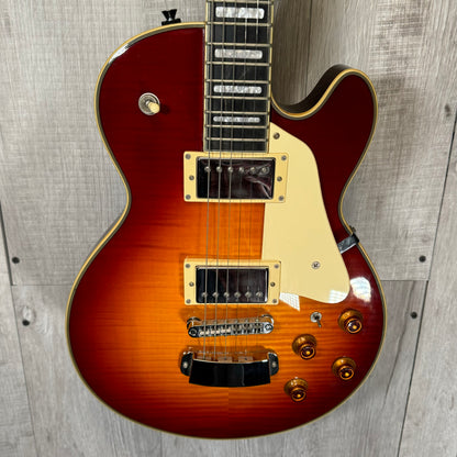 Front of Used Hagstrom Super Swede Sunburst Electric TSS3697