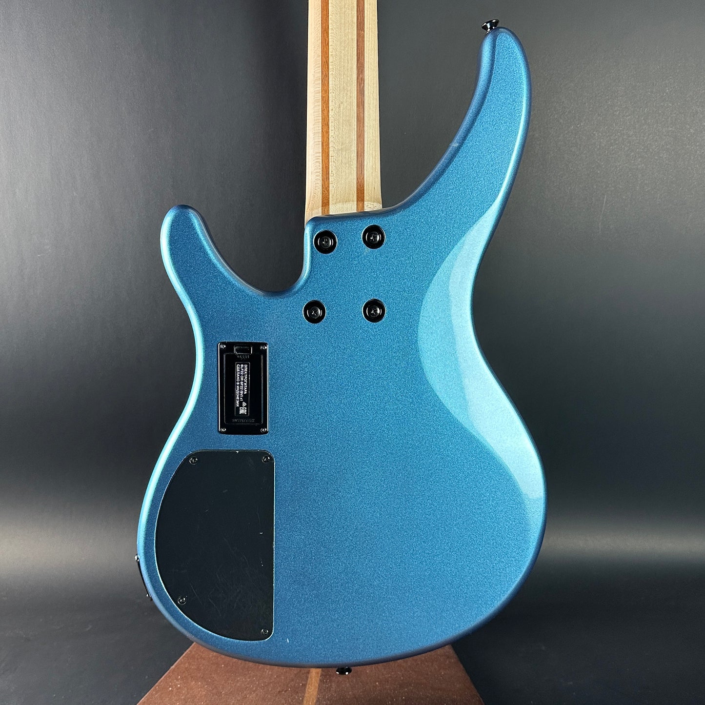 Back of Used Yamaha TRBX304 Bass Blue.