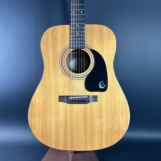 Front of Used Epiphone PR-150 Acoustic Natural.