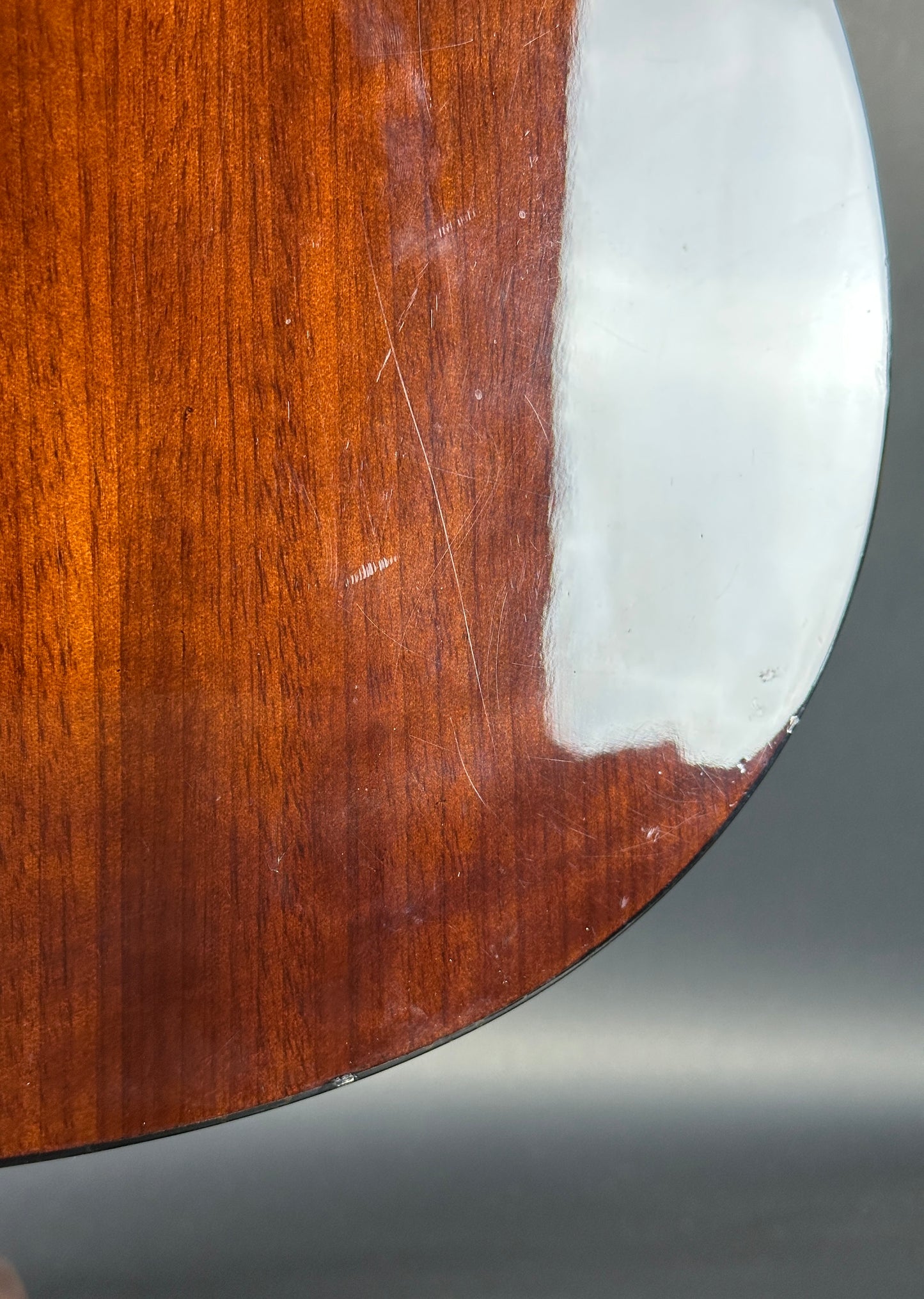 Wear on back of Used Epiphone PR-150 Acoustic Natural.