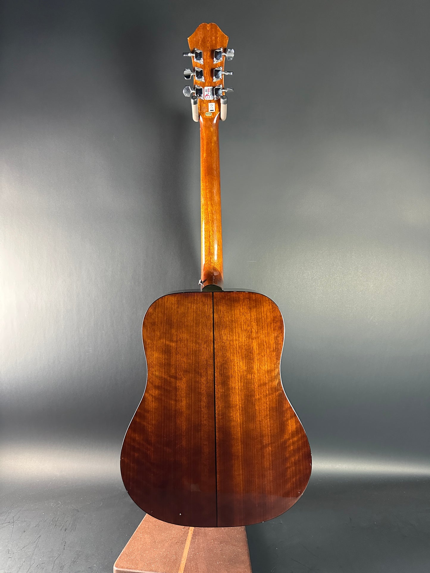 Full back of Used Epiphone PR-150 Acoustic Natural.