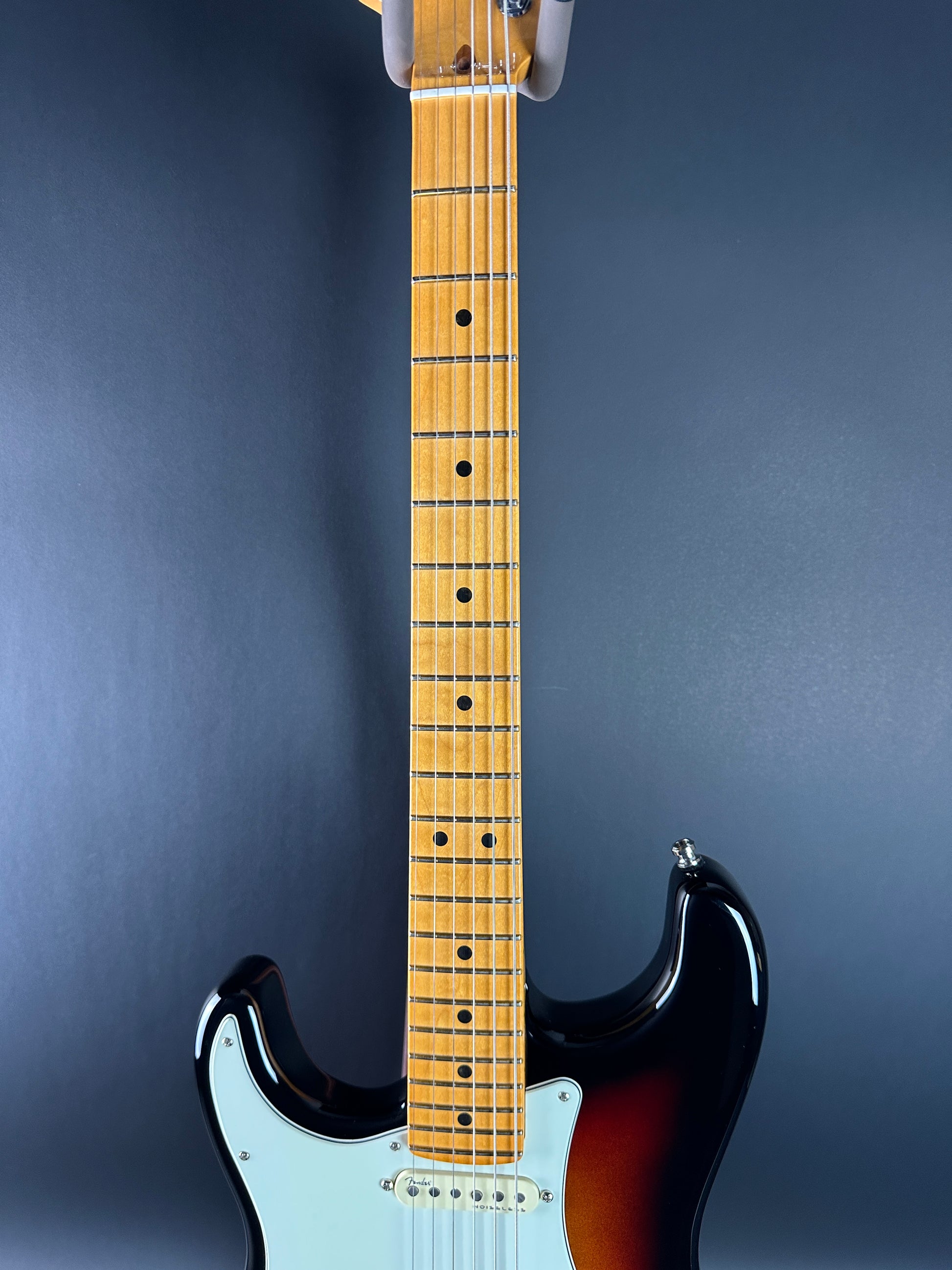 Fretboard of Used 2021 Fender American Ultra Strat Ultraburst Left Handed.