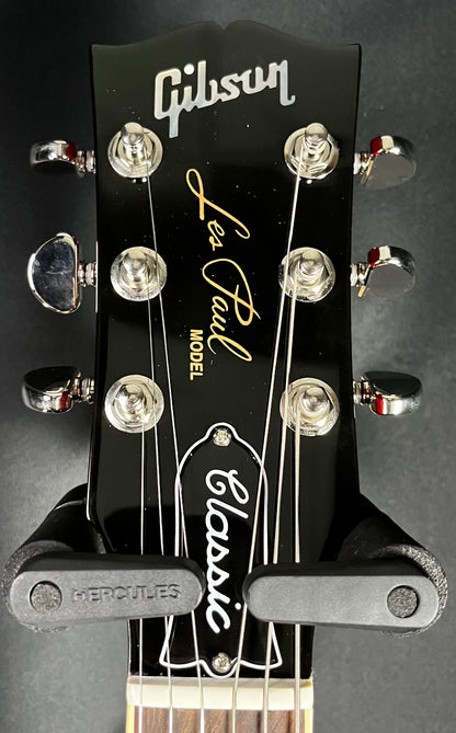 Headstock of Used 2021 Gibson Les Paul Classic Left Handed Transparent Cherry  w/Case TFW175