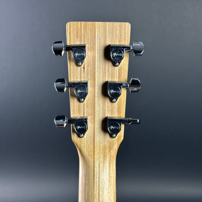 Back of headstock of Used Martin X Series GPC-X1E Koa.