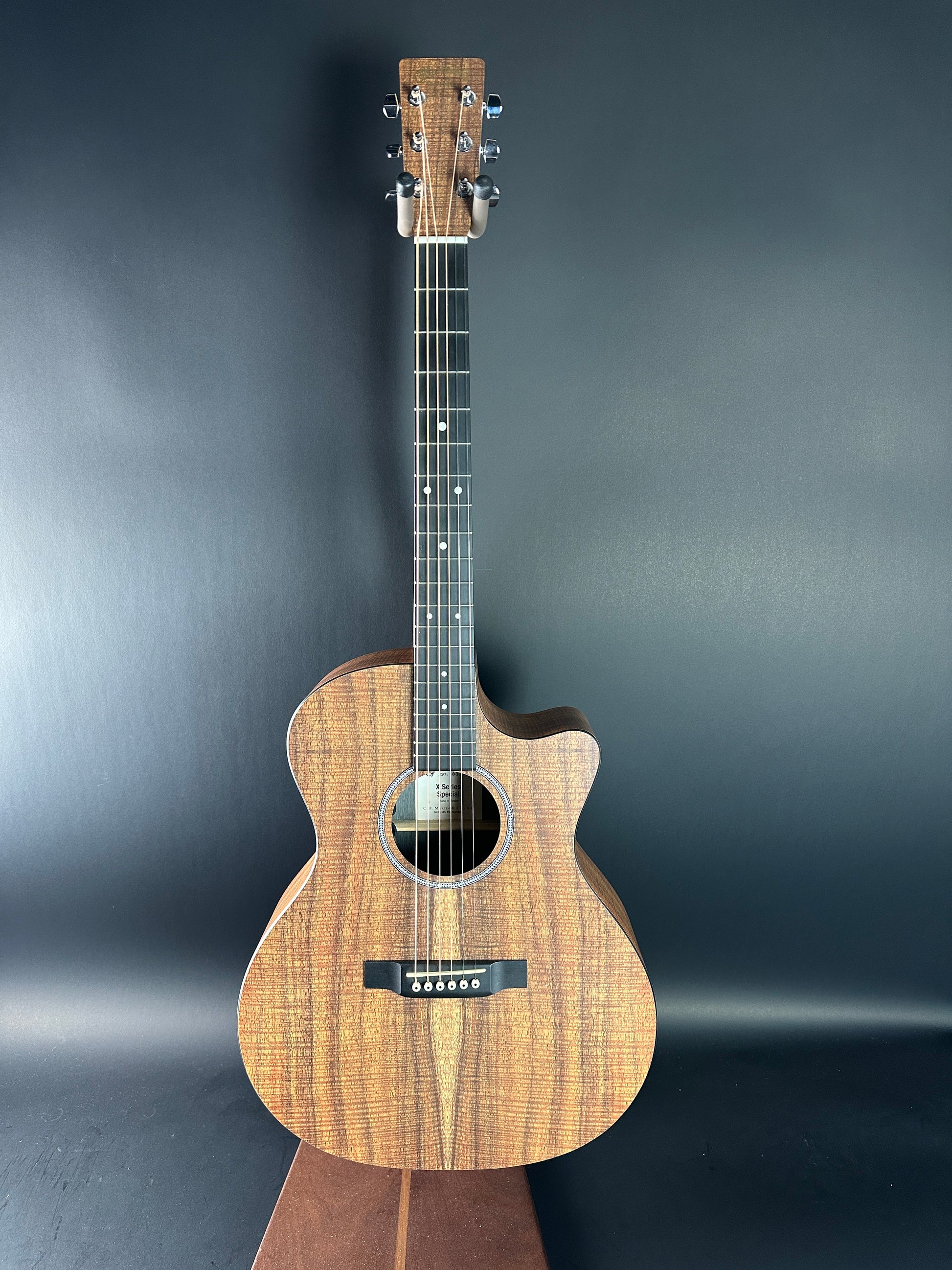 Full front of Used Martin X Series GPC-X1E Koa.