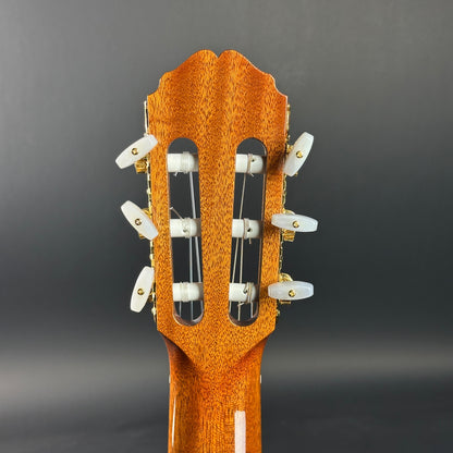 Back of headstock of Used Takamine H8SS hirade Classical.