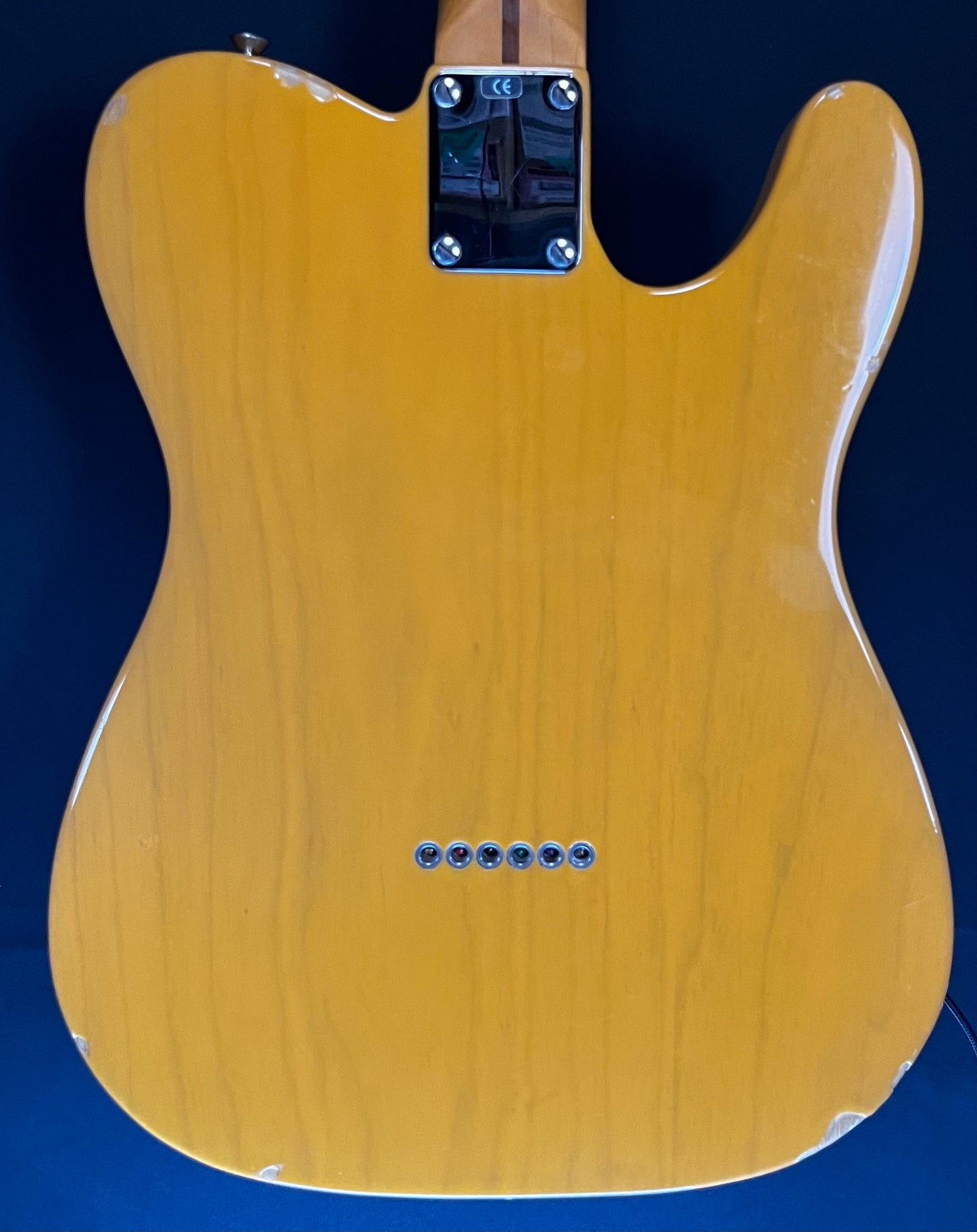 Back of Used 2003 Fender American Vintage '52 Telecaster Left Handed Butterscotch Blonde w/case TFW178