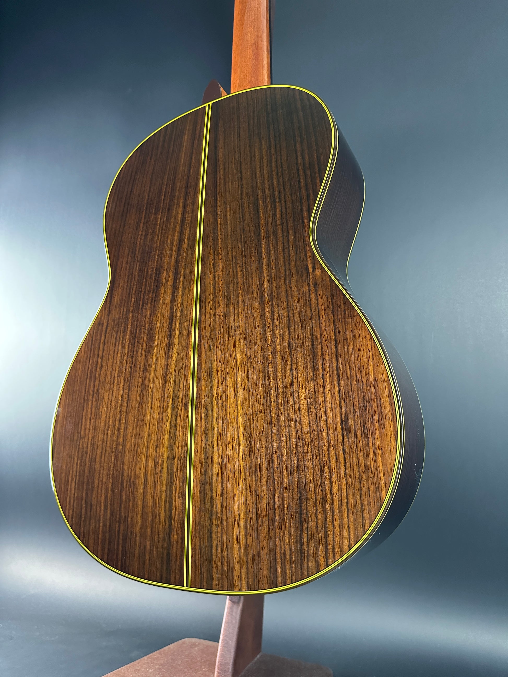 Back angle of Used Takamine H8SS hirade Classical.