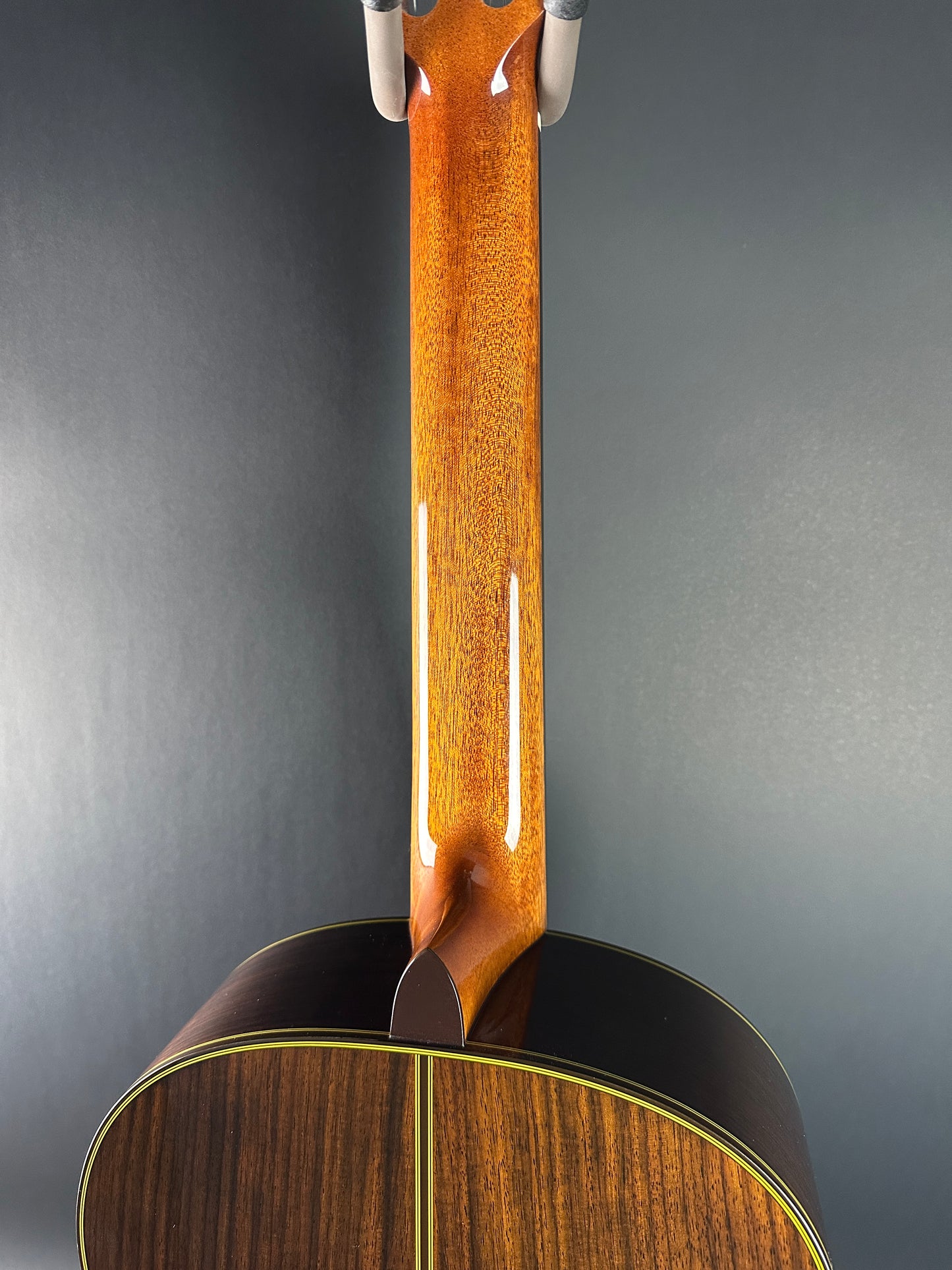 Back of neck of Used Takamine H8SS hirade Classical.