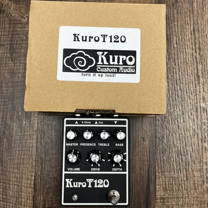 Top of w/box of Used Kuro Custom Audio T120 Matamp GT120 Preamp Pedal w/Box TFW208