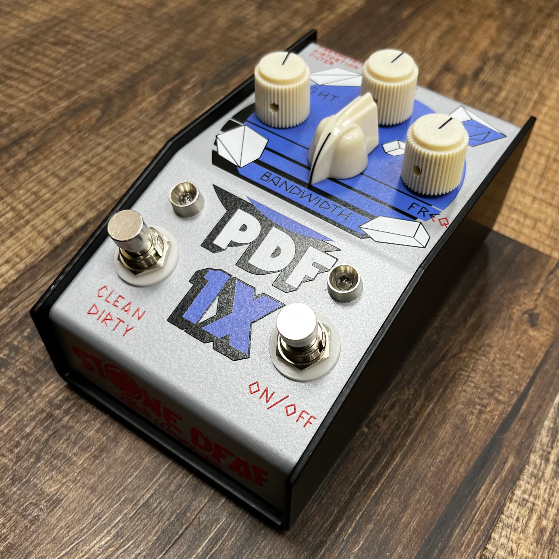 Side of Used Stone Deaf FX PDF-1X Distortion Filter Pedal w/Box TFW190