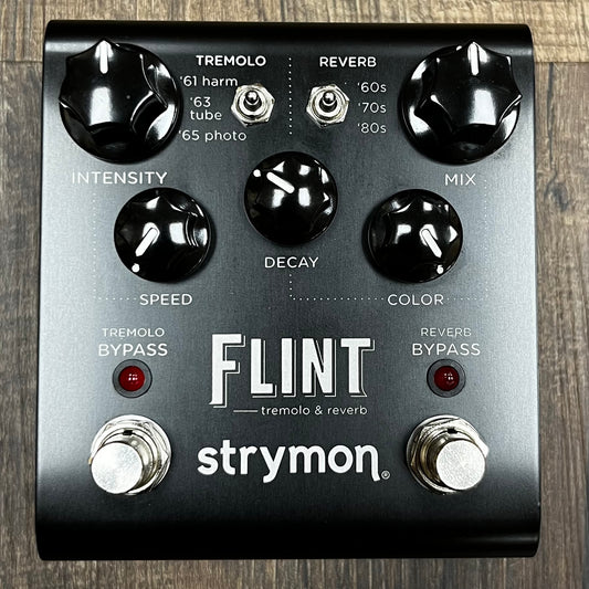 Top of Used Strymon Flint Tremolo and Reverb Pedal w/Box TFW193