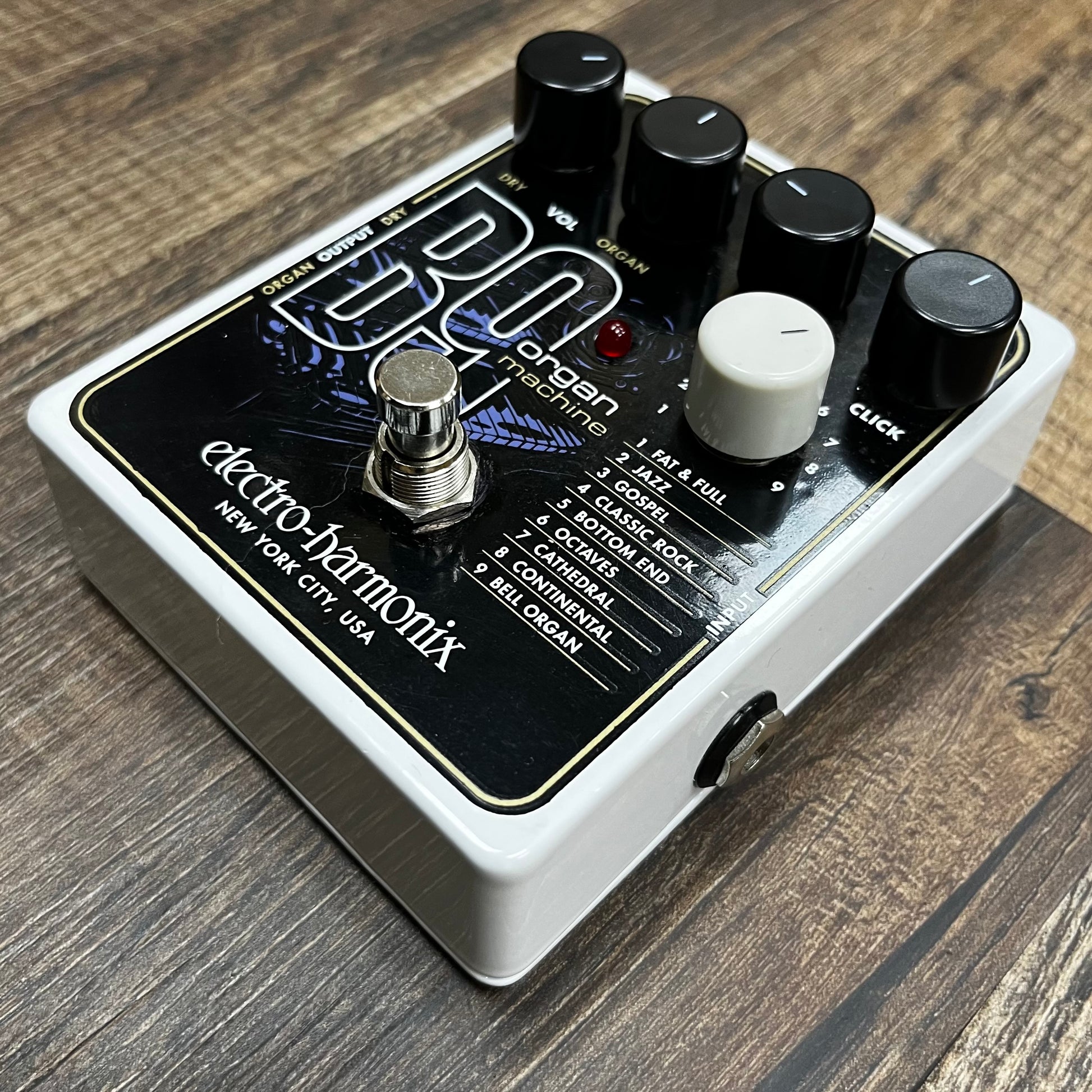 Side of Used EHX Electro-Harmonix B9 Organ Machine Pedal TFW231