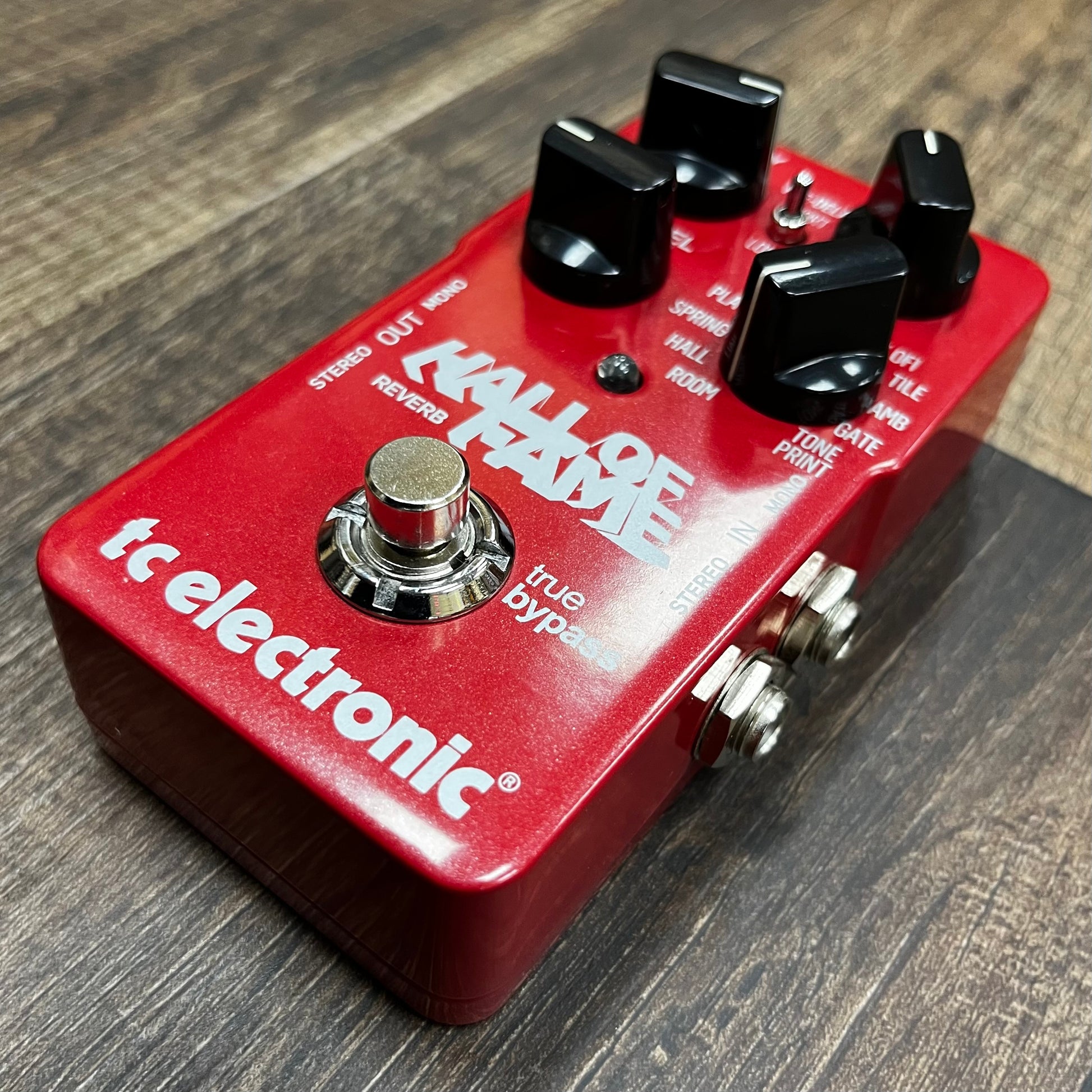 Side of Used TC Electronic Hall of Fame Reverb Pedal TFW229