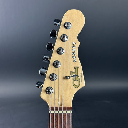 Headstock of Used G&L Tribute Legacy Irish Ale.