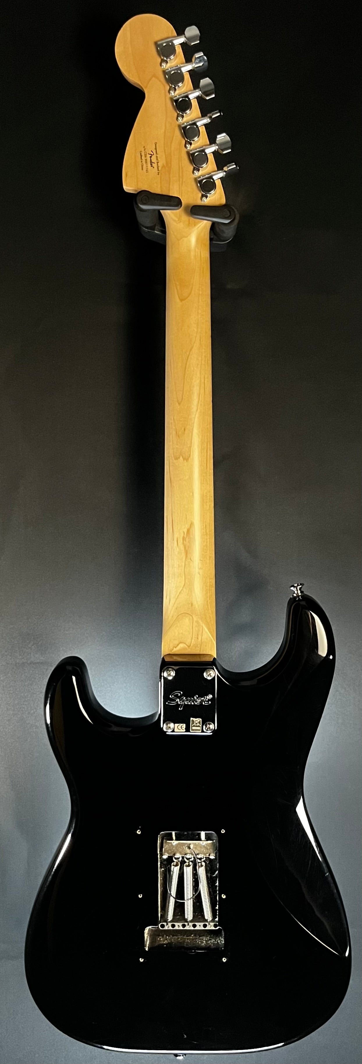 Full Back of Used Squier Affinity Stratocaster Black TFW235