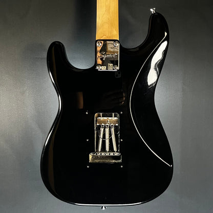 Back of Used Squier Affinity Stratocaster Black TFW235