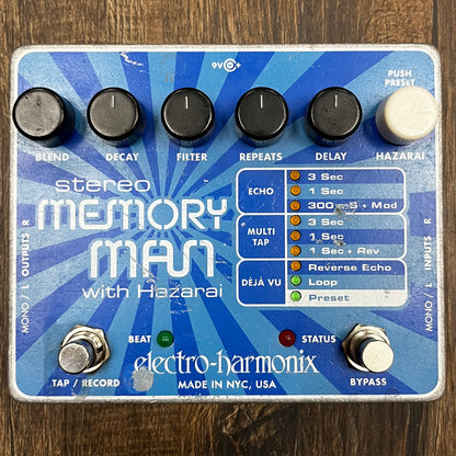 Top of Used EHX Electro-Harmonix Memory Man Delay Pedal TFW245