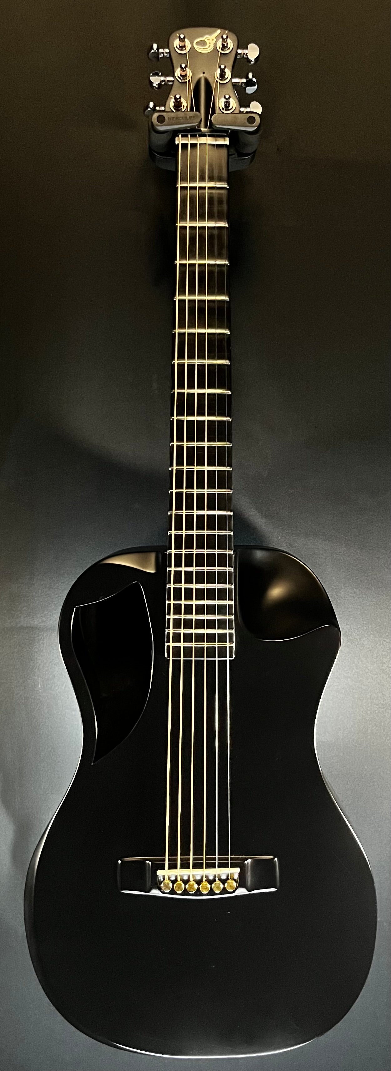 Full front of Used Journey Instruments OF66OM Overhead Carbon Fiber Acoustic w/bag TFW254