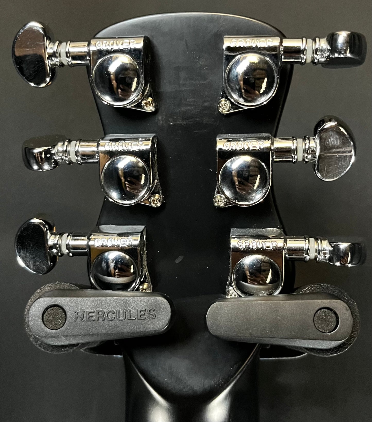 Back of headstock of Used Journey Instruments OF66OM Overhead Carbon Fiber Acoustic w/bag TFW254