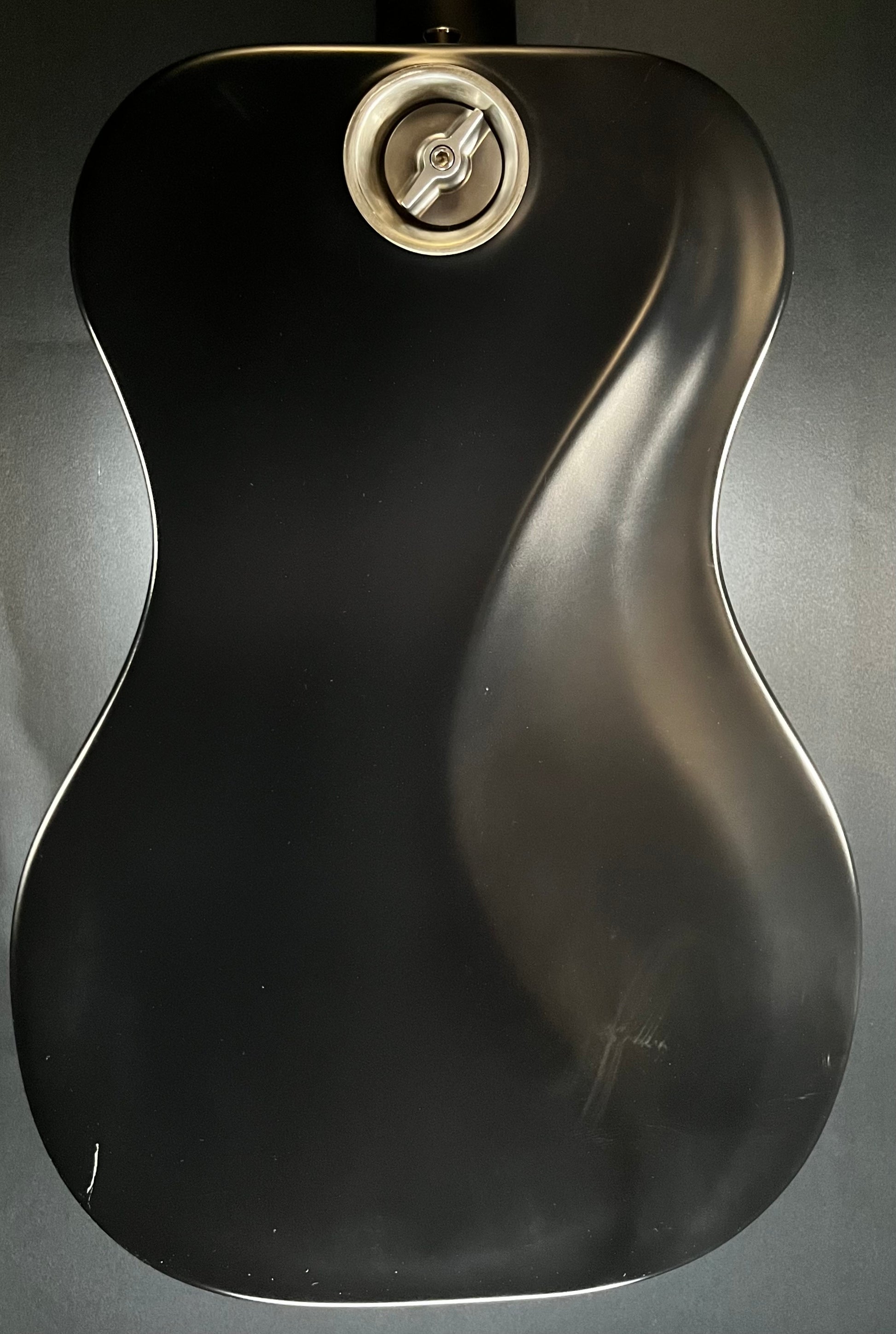 Back of Used Journey Instruments OF66OM Overhead Carbon Fiber Acoustic w/bag TFW254