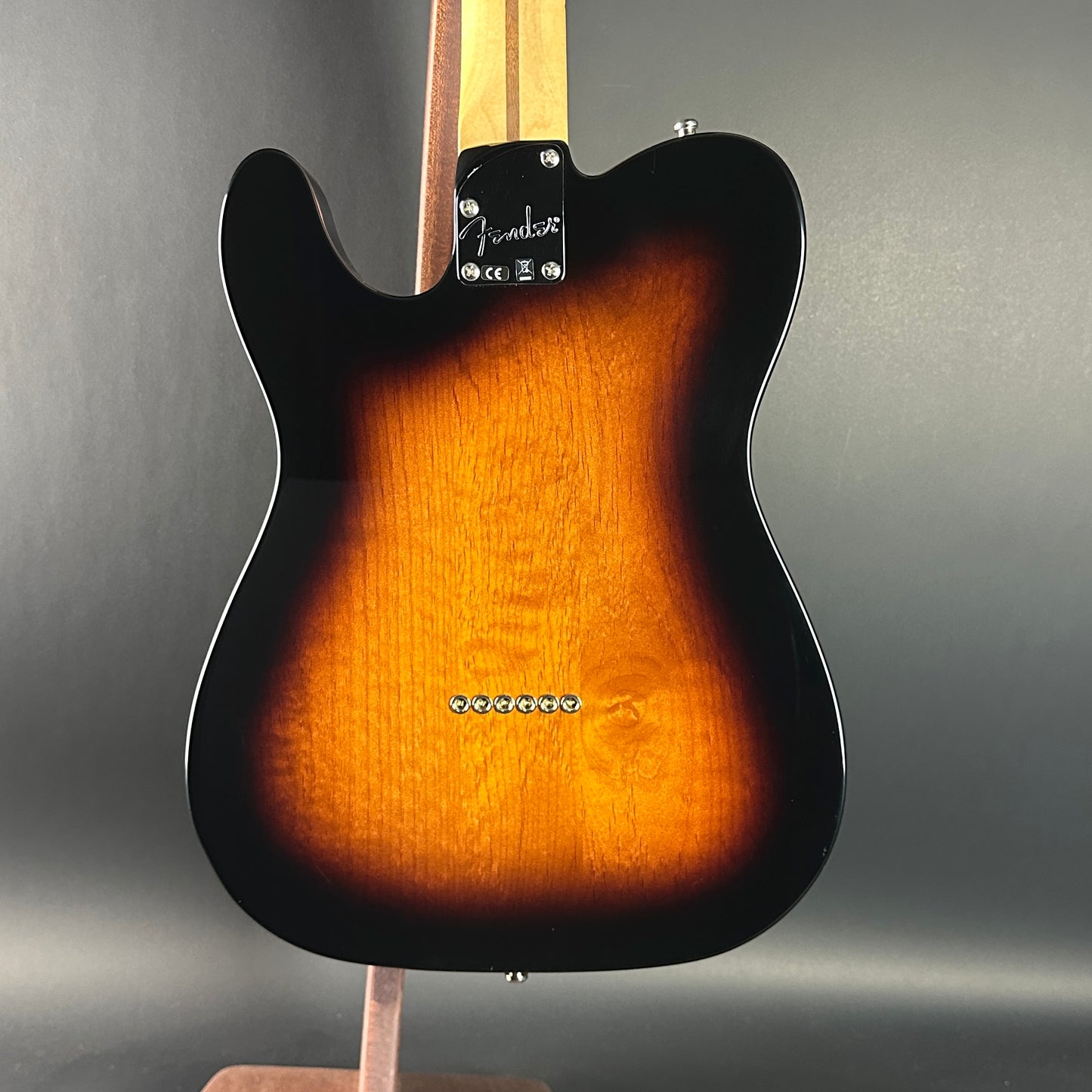 Back of Used 2021 Fender Deluxe Nashville Telecaster Sunburst.