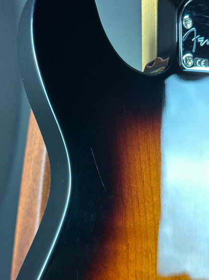 Scratches on back of Used 2021 Fender Deluxe Nashville Telecaster Sunburst.