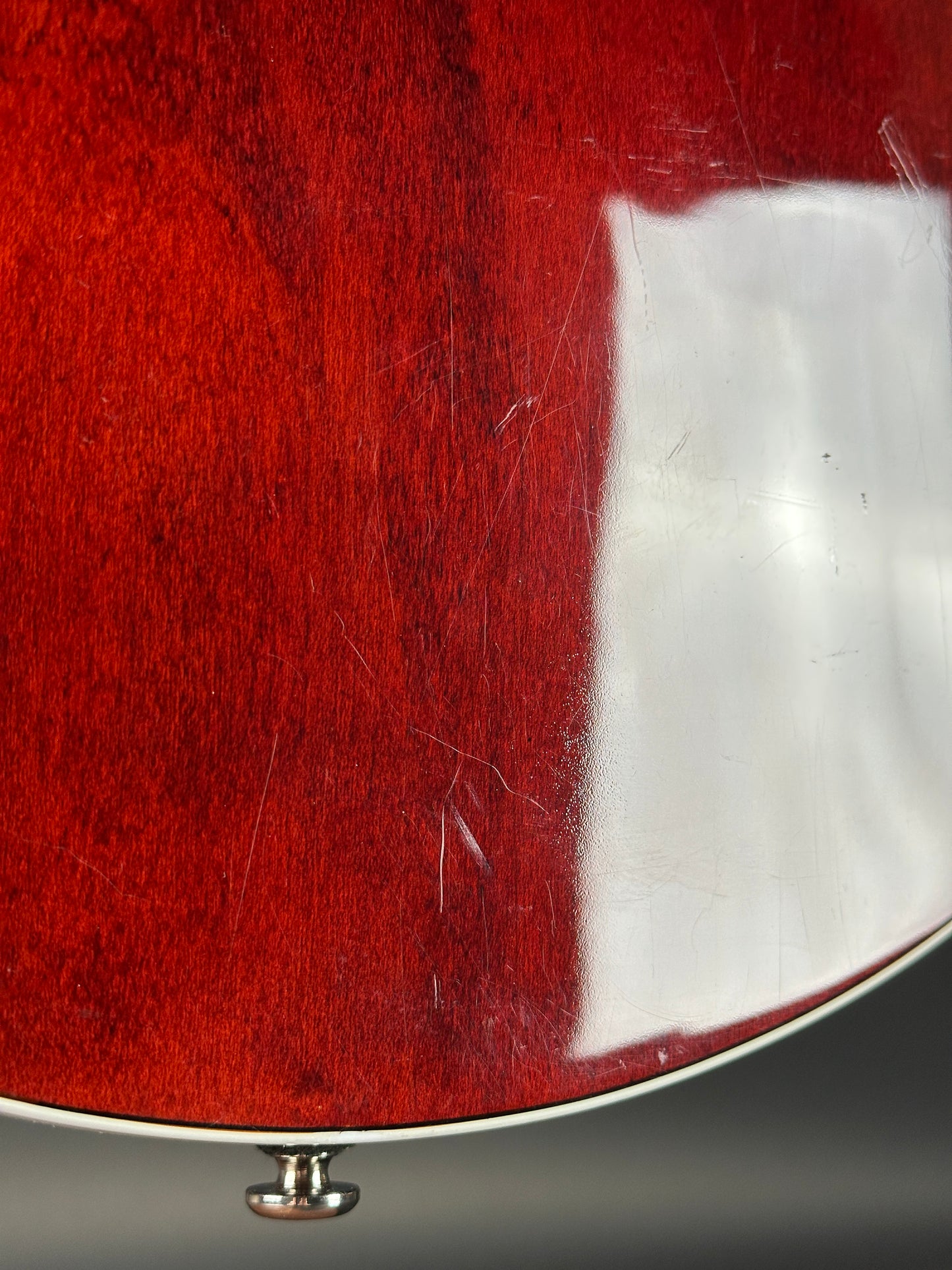 Scratches on back of Used Gretsch G2655T Cherry.