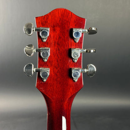 Back of headstock of Used Gretsch G2655T Cherry.