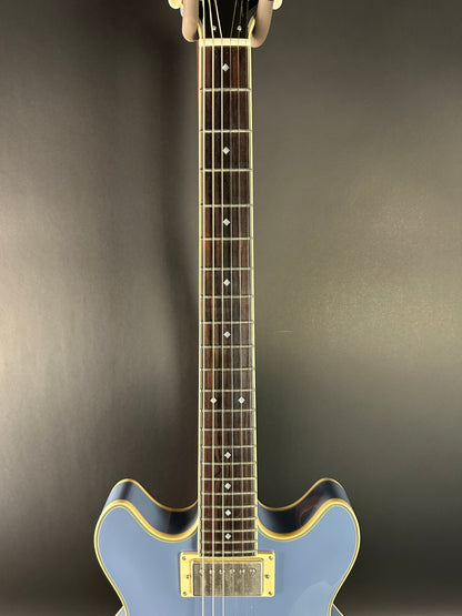 Fretboard of Used D'angelico Excel Mini  DC Tour Slate Blue.