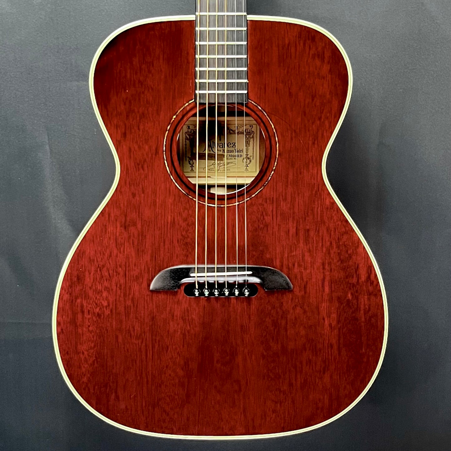 Front of Used Alvarez Yairi FYM66HD Honduran w/K&K Sound Pure Mini Pickup w/case TFW296