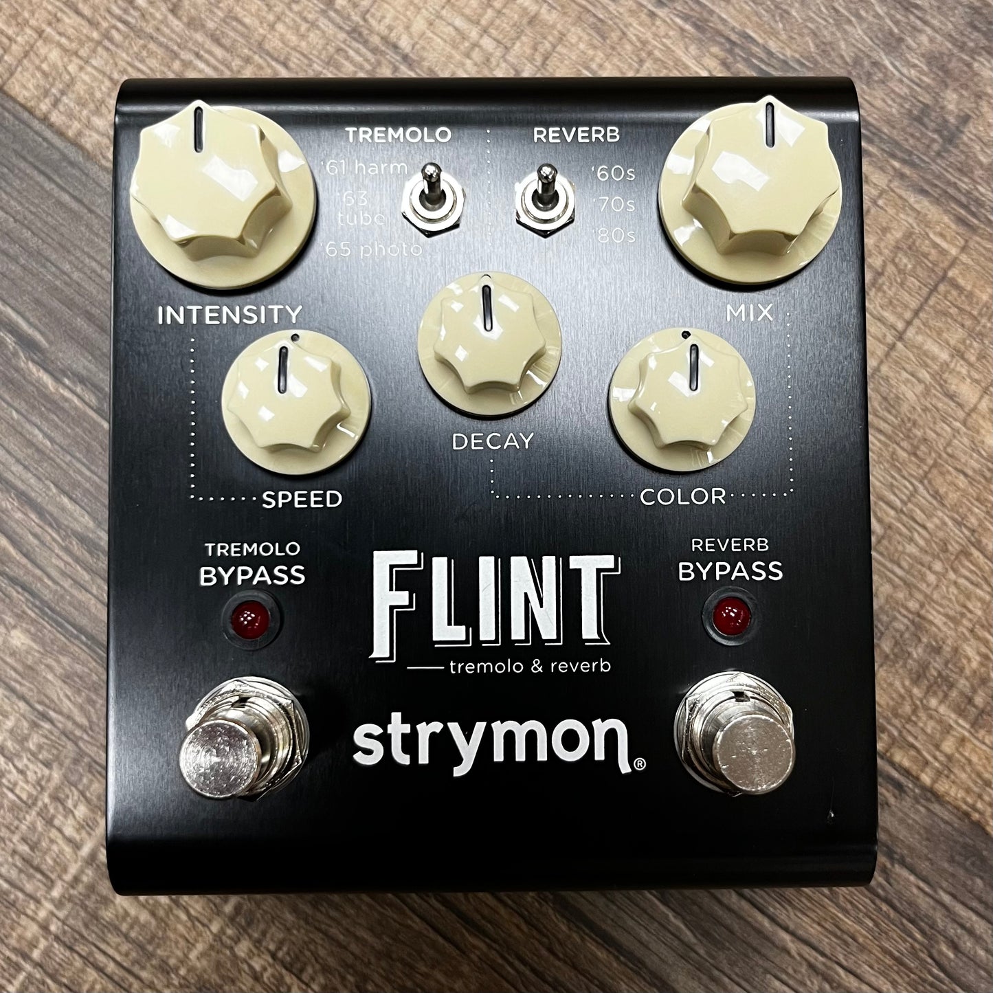 Top of Used Strymon Flint Reverb and Tremolon w/box TFW299