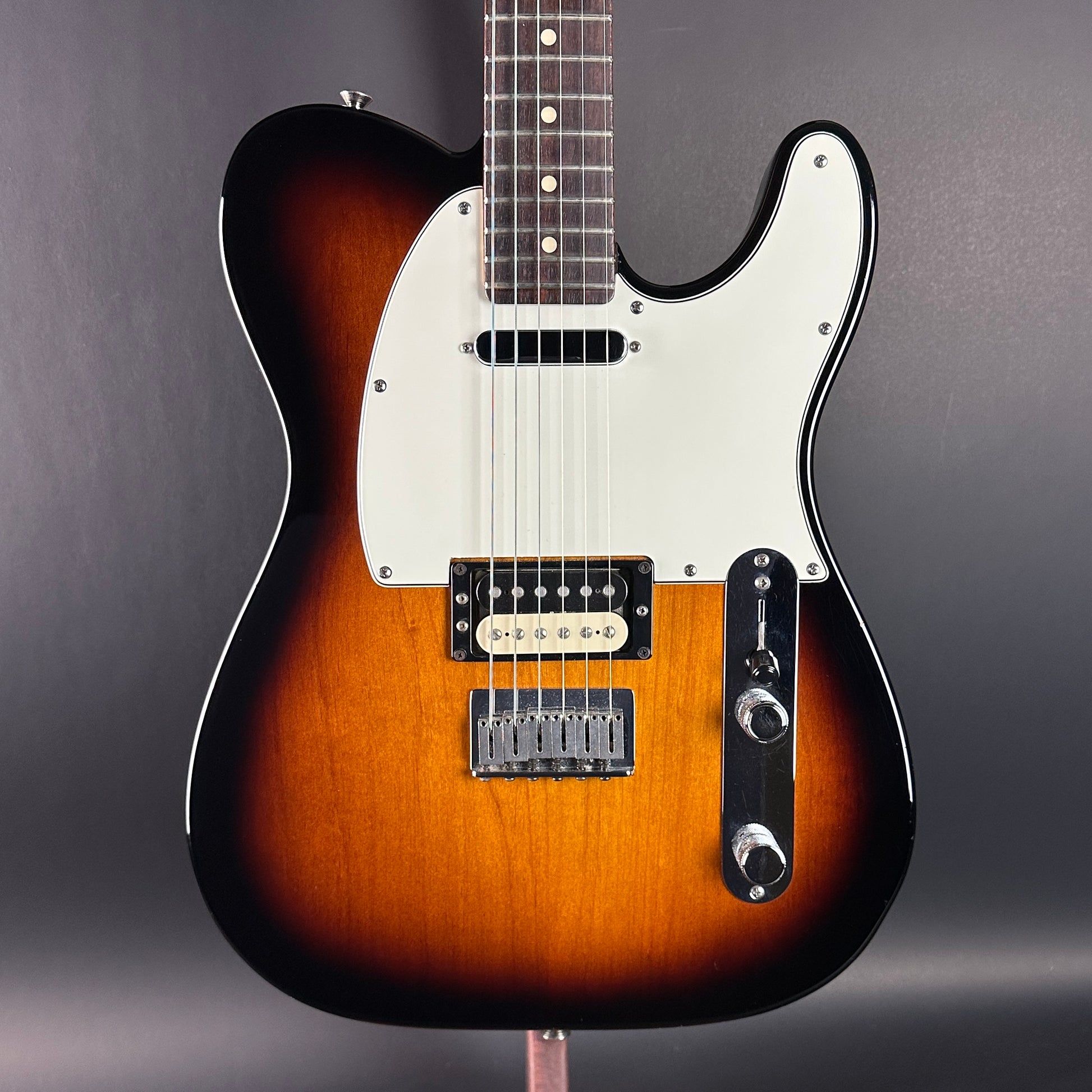 Front of Used 2014 Fender GC USA Pro Standard Telecaster HS 2-Color Sunburst.