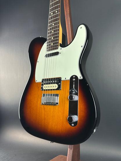 Front angle of Used 2014 Fender GC USA Pro Standard Telecaster HS 2-Color Sunburst.