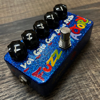 Side of Used 2001 ZVek Blue Fuzz Factory TFW322