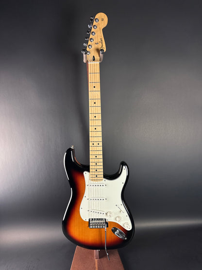 Full front of Used Fender Player Strat Sunburst.