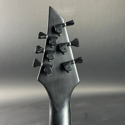 Back of headstock of Used Jackson SLSMG Flat Black.