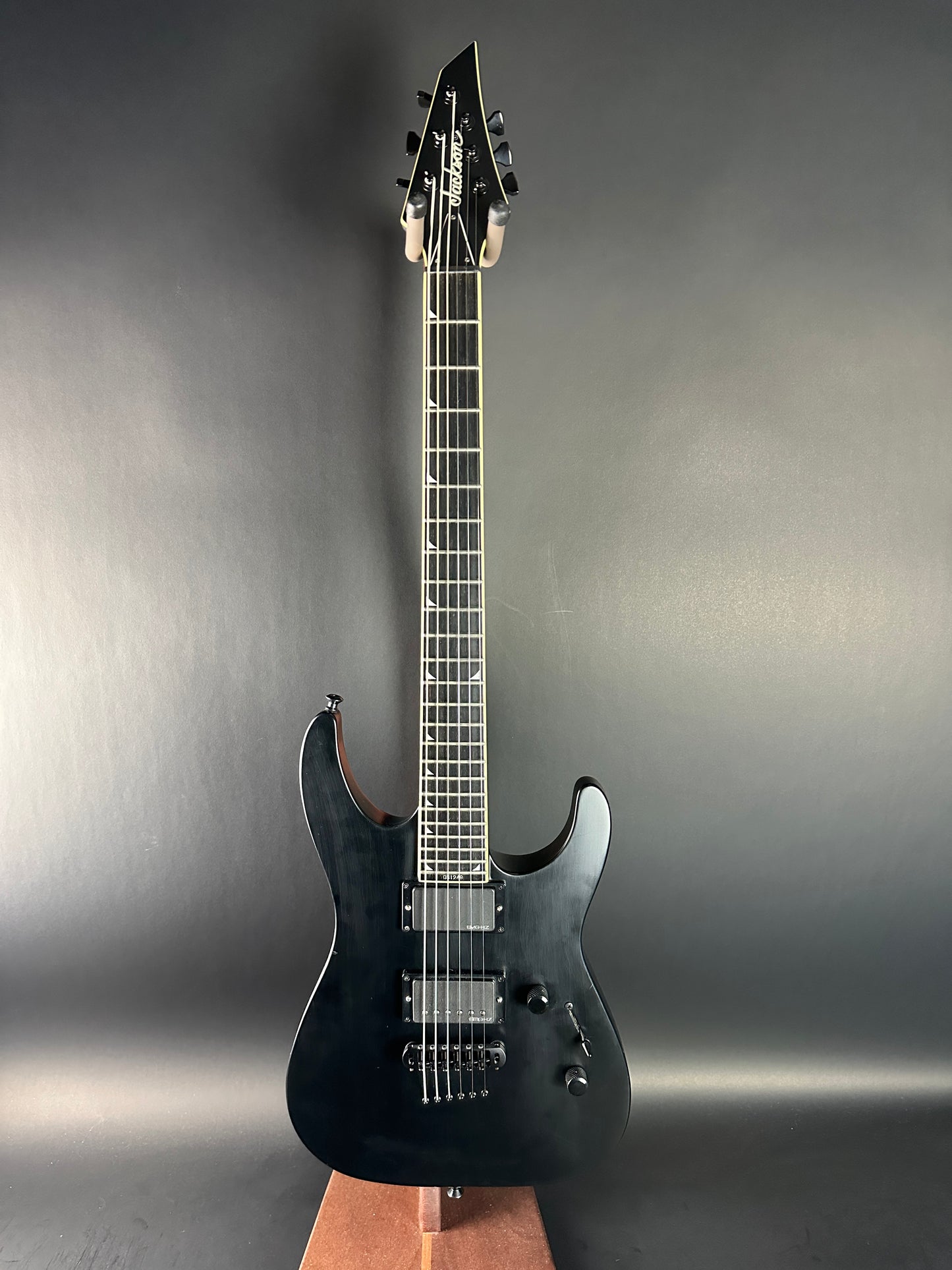 Full front of Used Jackson SLSMG Flat Black.