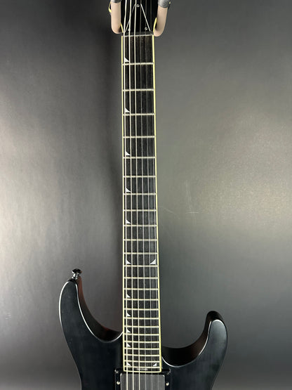 Fretboard of Used Jackson SLSMG Flat Black.